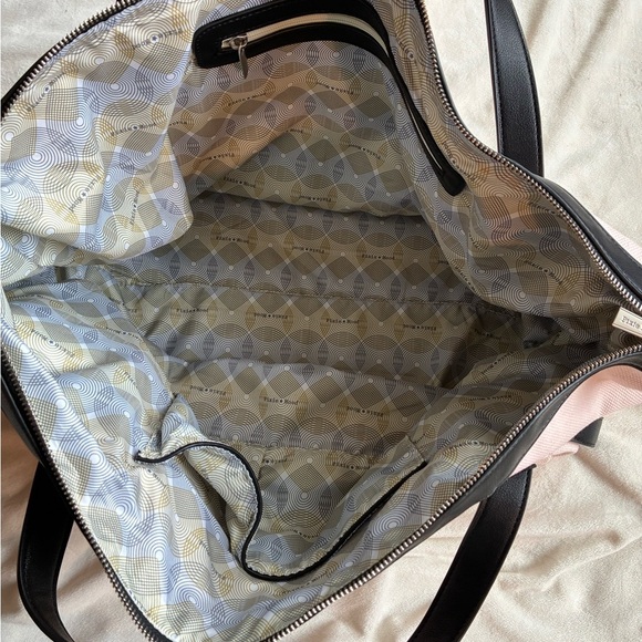 Pixie Mood Vegan Weekender Tote – Pink & Black Canvas Bag NWT - Picture 4 of 13